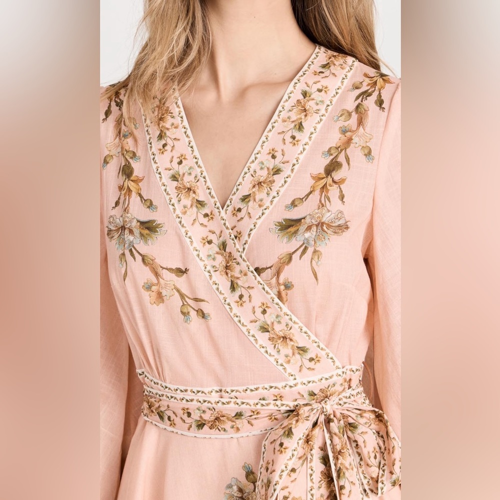 Zimmerman Chintz floral-print Wrap Dress size 1 NEW - Picture 5 of 10